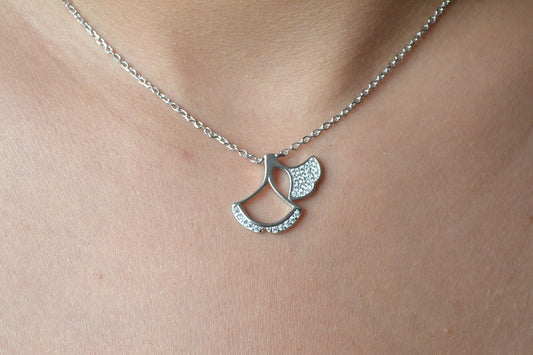 Minimalist Abstract Silver Pendant