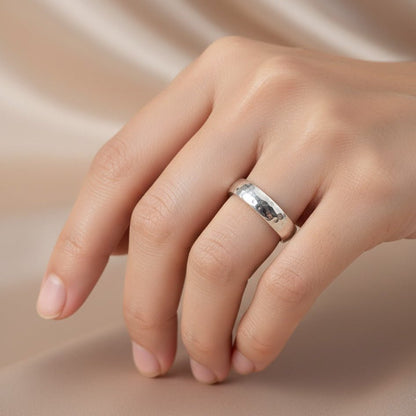 Polished Classic Sterling Silver Band Ring - Zirak Silver