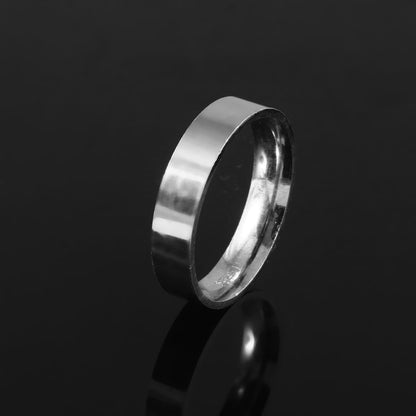 Polished Silver Band Ring - Zirak Silver