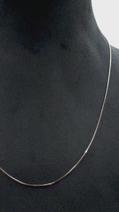 Chahat Chain – Rhodium Plated Box Silver Chain