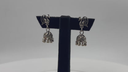 Peacock Dome 925 Silver Jhumki