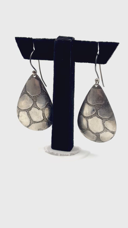 Textured Teardrop Dangles