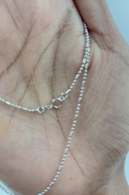 Najma Chain – Beaded Silver Chain