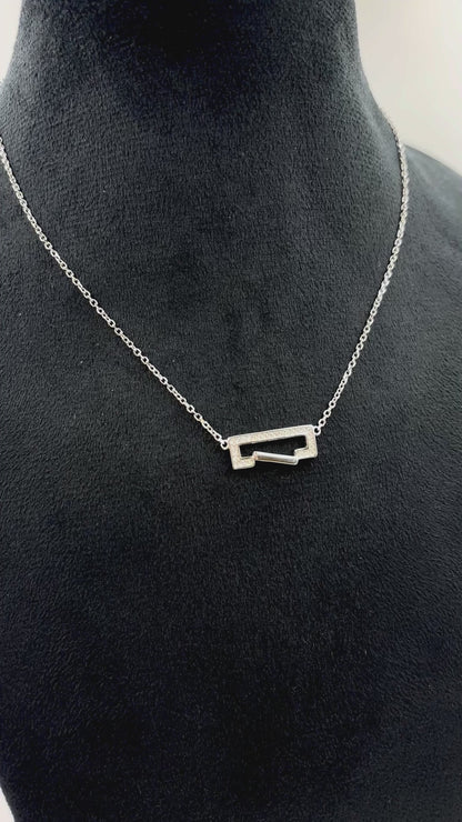 Minimalist Geometric Arrow Pendant in Sterling Silver