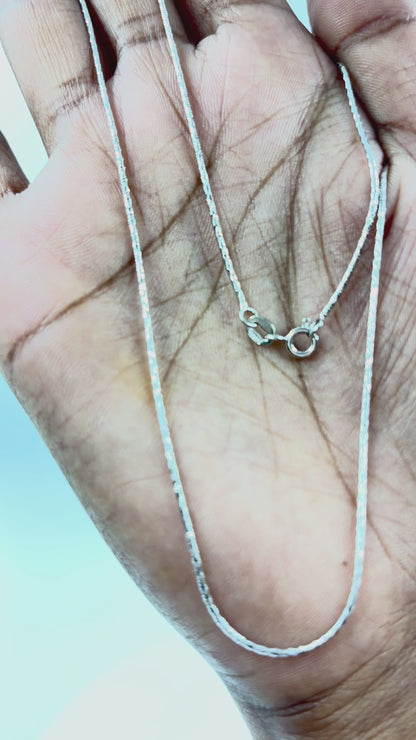 Inaaya Chain – Sleek 925 Silver Box Chain Necklace