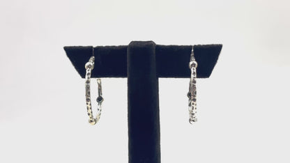 Hand-Hammered Hoop Earrings in 925 Silver