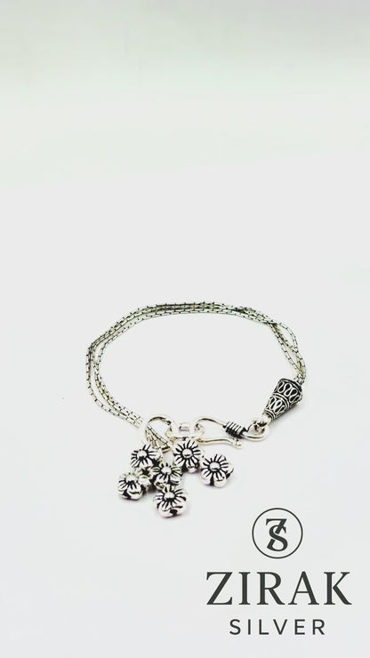 Juhi Multi-Strand Floral Bracelet