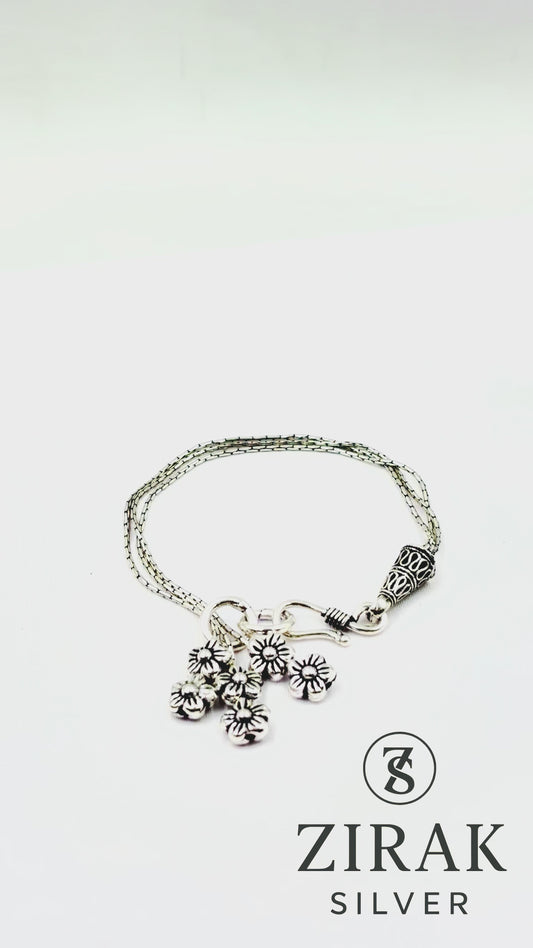 Juhi Multi-Strand Floral Bracelet