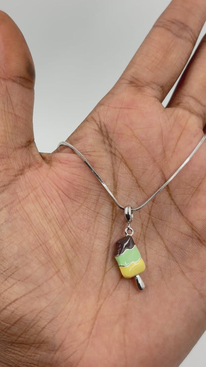 Sterling Silver Enamel Ice Cream Charms – Popsicle Jewelry for Summer