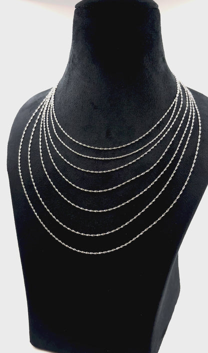 Cascading 7-Layer Silver Rope-Chain Necklace | Adjustable Sparkle Bib Collar