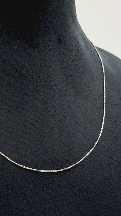 Sterling Silver Wheat Chain | 925 Silver Spiga Chain Necklace for Men & Women