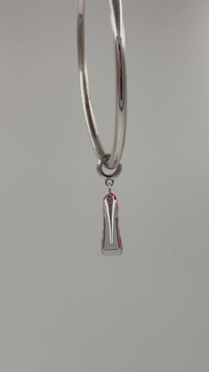 Yellow Enamel High Heel Shoe Charm in Sterling Silver