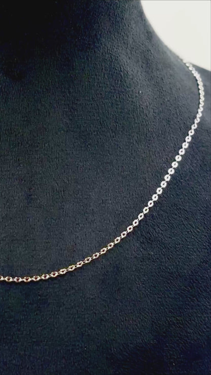 Sterling Silver Floral Cut Chain | 925 Silver Daisy Link Necklace for Women