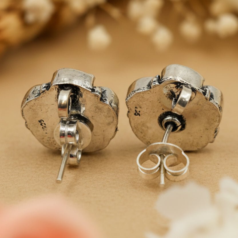 Pushp Stud Earrings - Zirak Silver