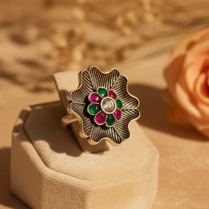 Pushpa Ring - Zirak Silver