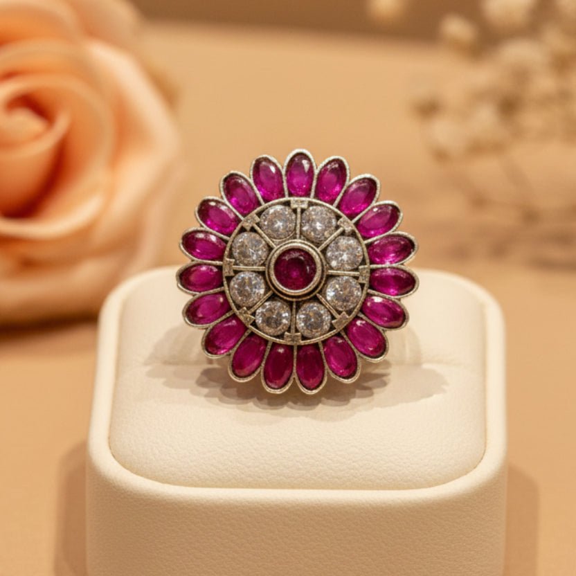 Pushpa Ring - Zirak Silver