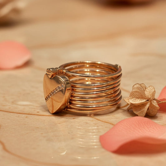 Pyar Magic Ring with Bracelet - Zirak Silver