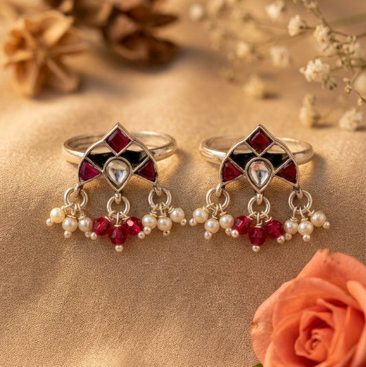 Rangini Toe Ring - Zirak Silver
