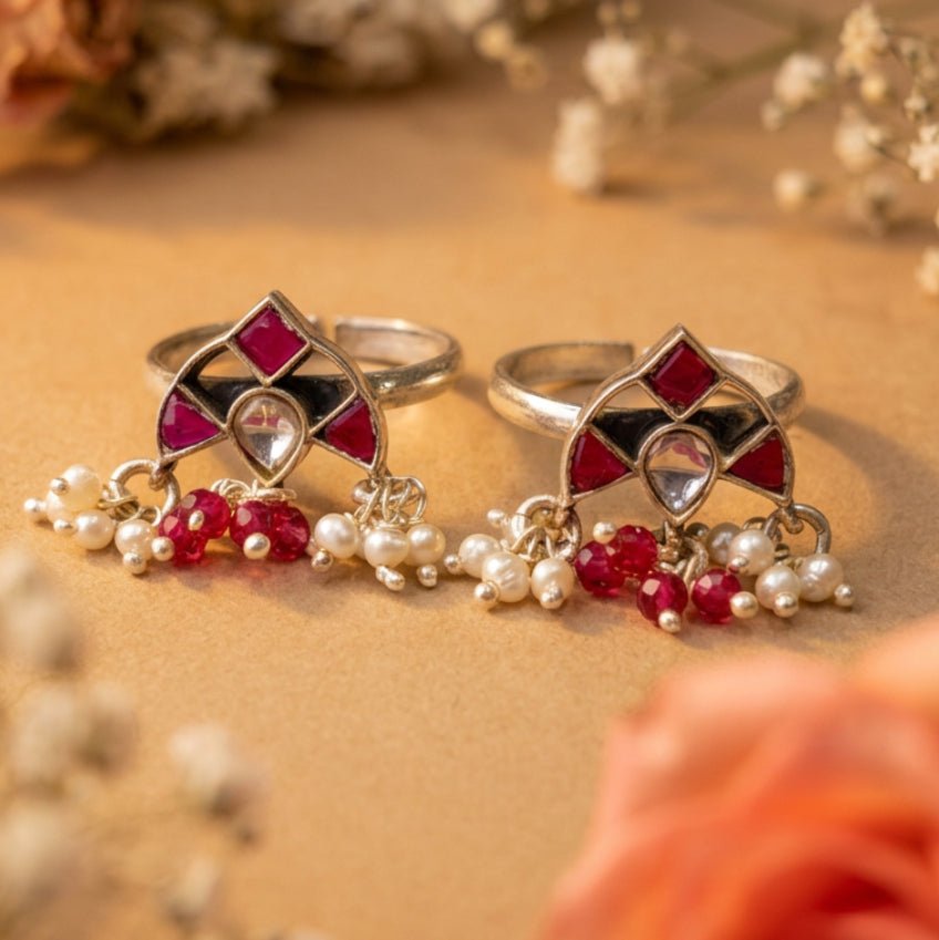 Rangini Toe Ring - Zirak Silver