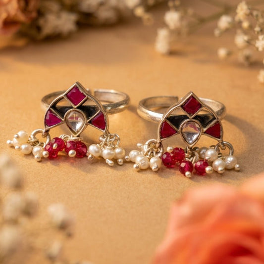 Rangini Toe Ring - Zirak Silver