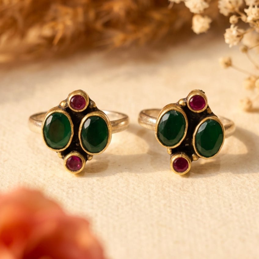 Rani Noor Toe Ring - Zirak Silver
