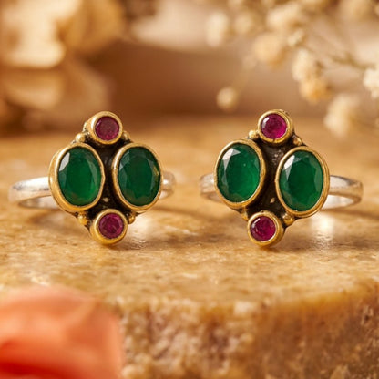 Rani Noor Toe Ring - Zirak Silver