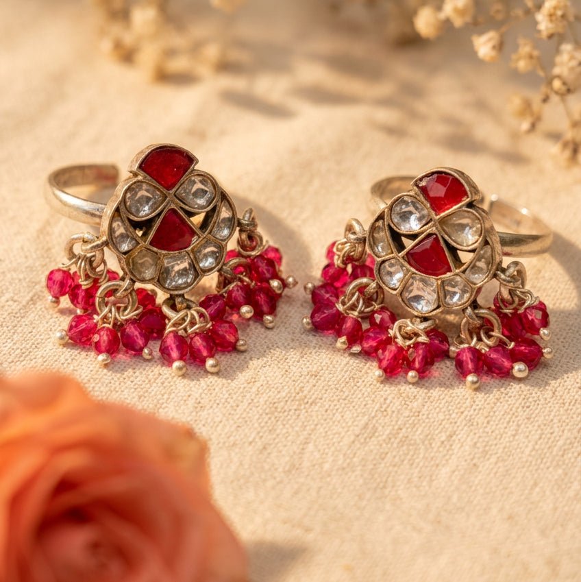 Rani Noor Toe Ring - Zirak Silver