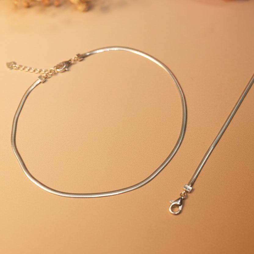 Rekha Silver Anklet - Zirak Silver