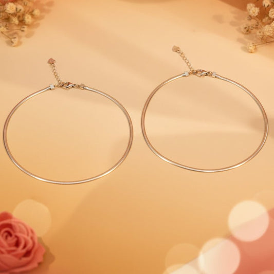 Rekha Silver Anklet - Zirak Silver