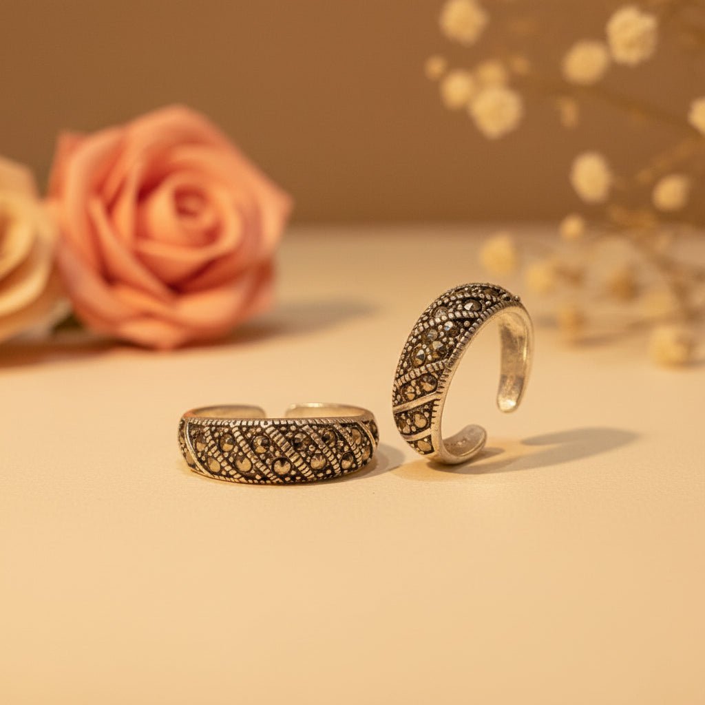 Rekha Toe Ring - Zirak Silver