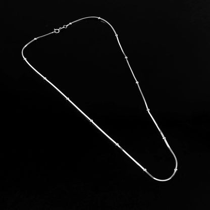 Rizwaan Chain – Beaded Silver Chain - Zirak Silver