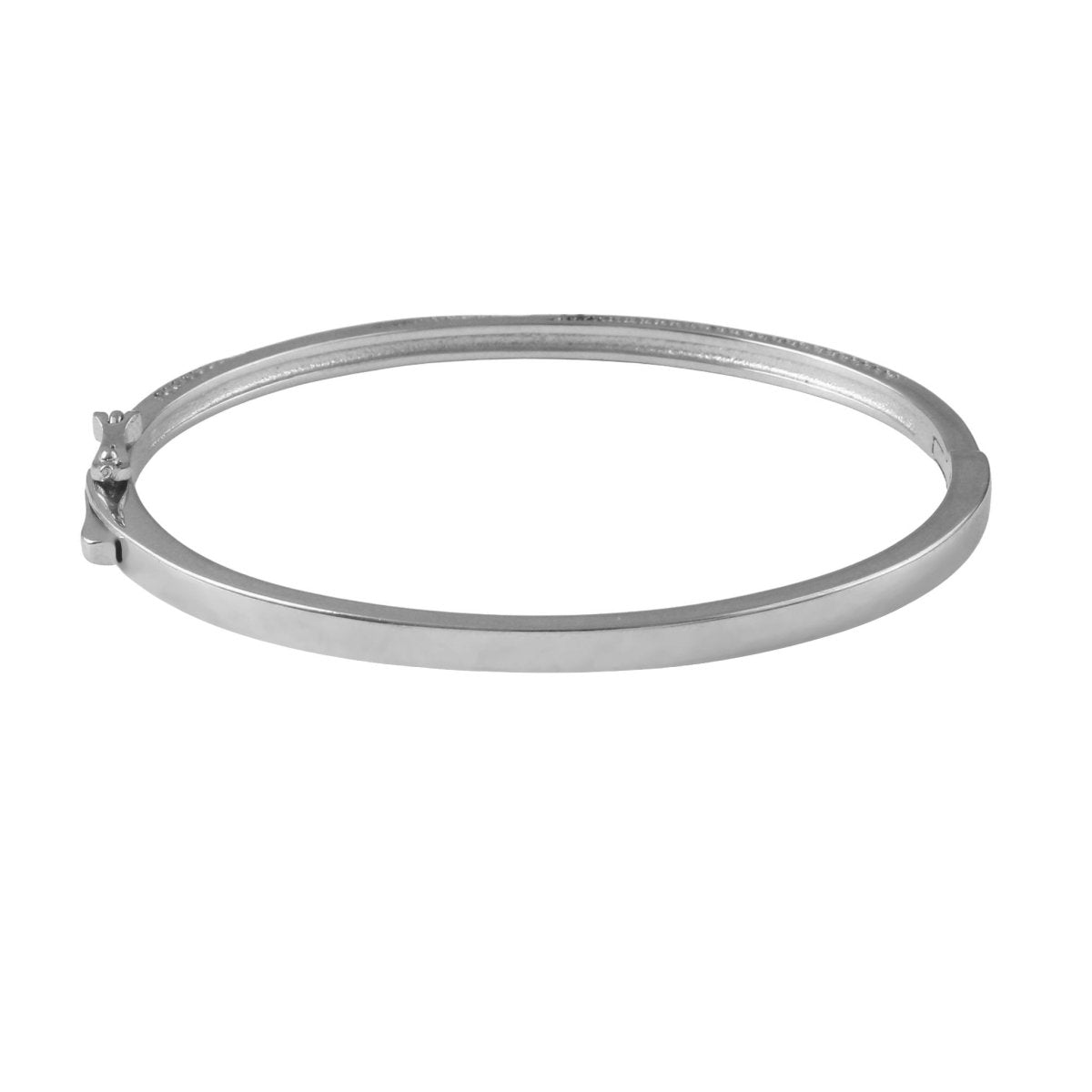 Rose Gold & Silver Dual - Tone CZ Line Bangle Bracelet | - Zirak Silver