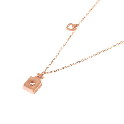 Rose Gold Square Solitaire CZ Pendant Necklace - Zirak Silver