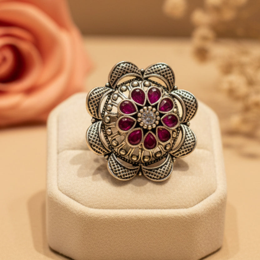 Ruhani Ring - Zirak Silver