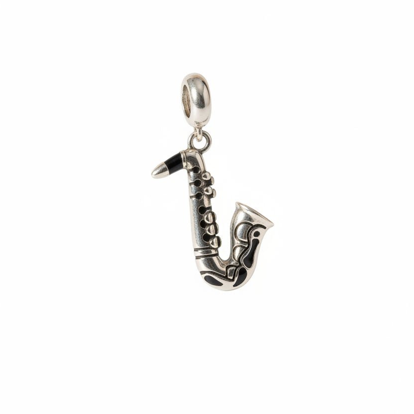 Sargam Saxophone Charm - Zirak Silver
