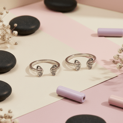 Silver Butterfly Wing Toe Ring - Zirak Silver