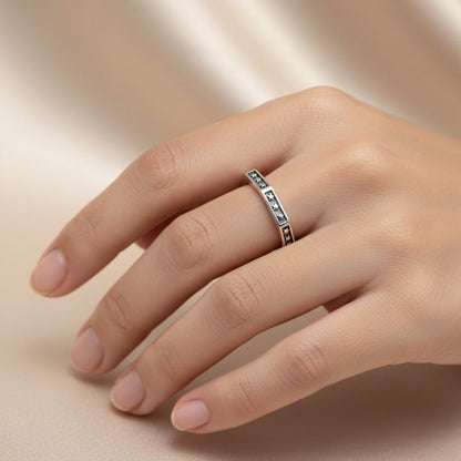 Silver Star Band Ring - Zirak Silver