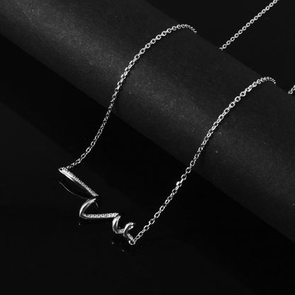 Silver Zig - Zag Pendant Necklace - Zirak Silver