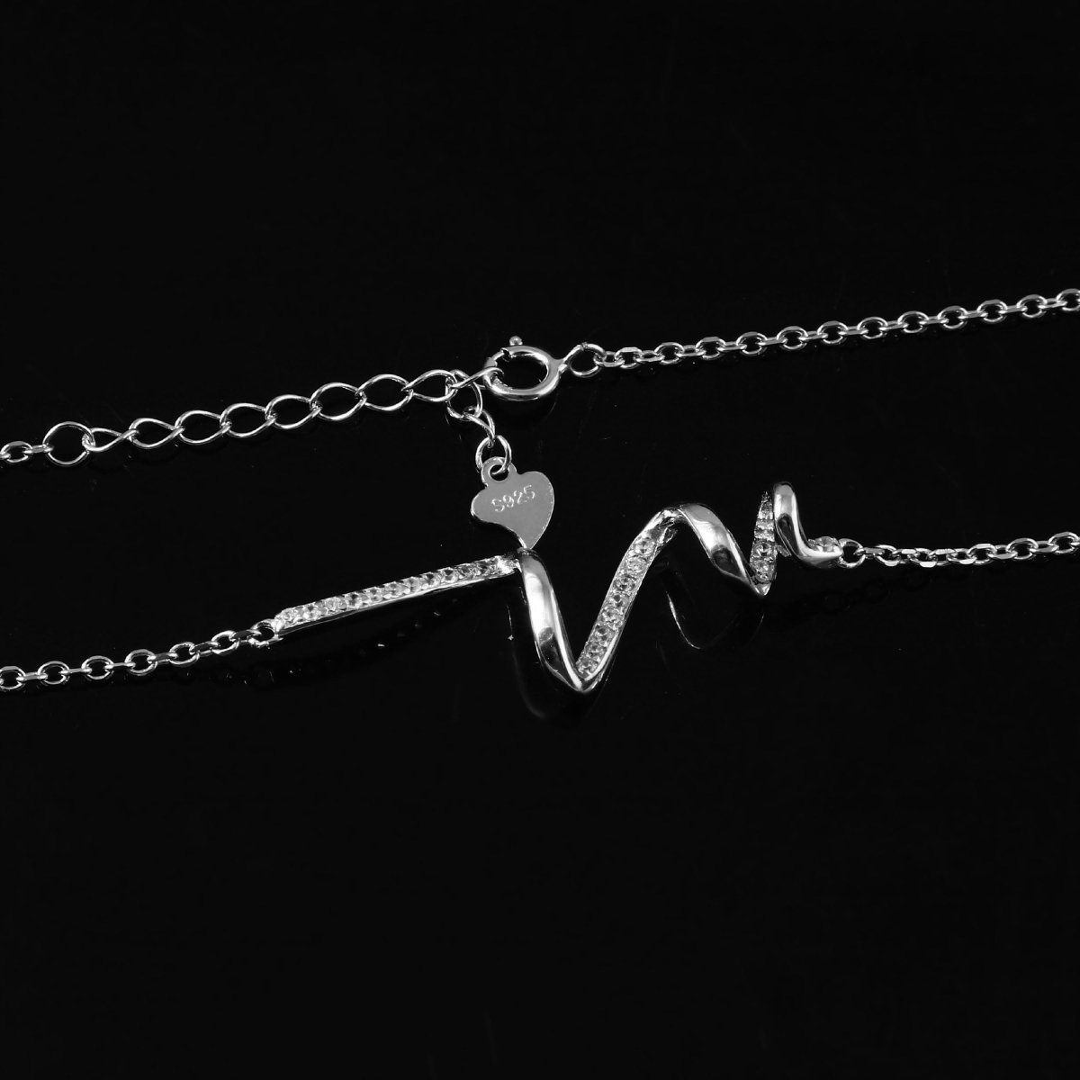 Silver Zig - Zag Pendant Necklace - Zirak Silver