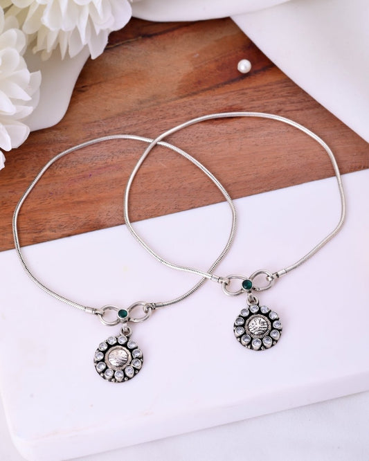 Sitara Anklet - Zirak Silver