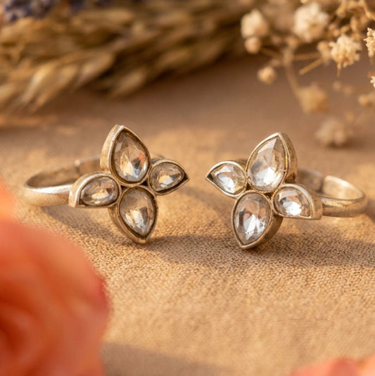 Sitara Noor Toe Ring - Zirak Silver