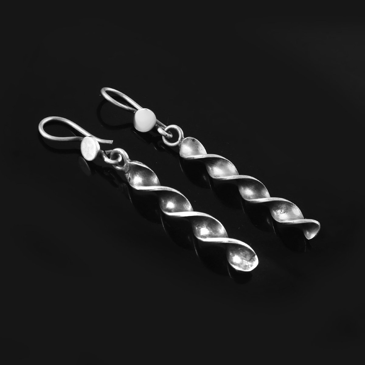 Spiral Helix Drops - Zirak Silver