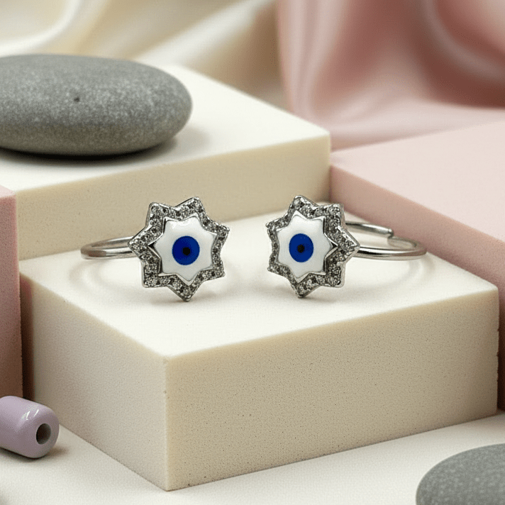 Star Evil Eye 925 Silver Toe Ring - Zirak Silver