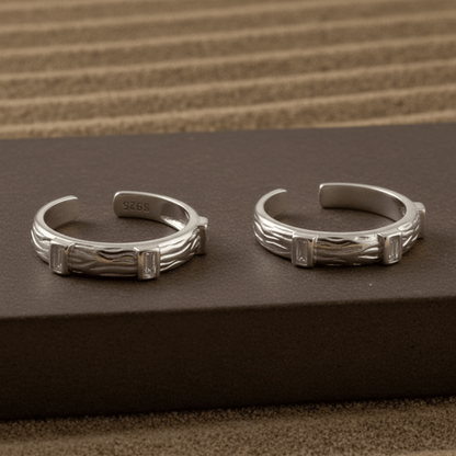 Sterling Silver 925 Adjustable Geometric Toe Ring – Minimalist Summer Jewelry - Zirak Silver