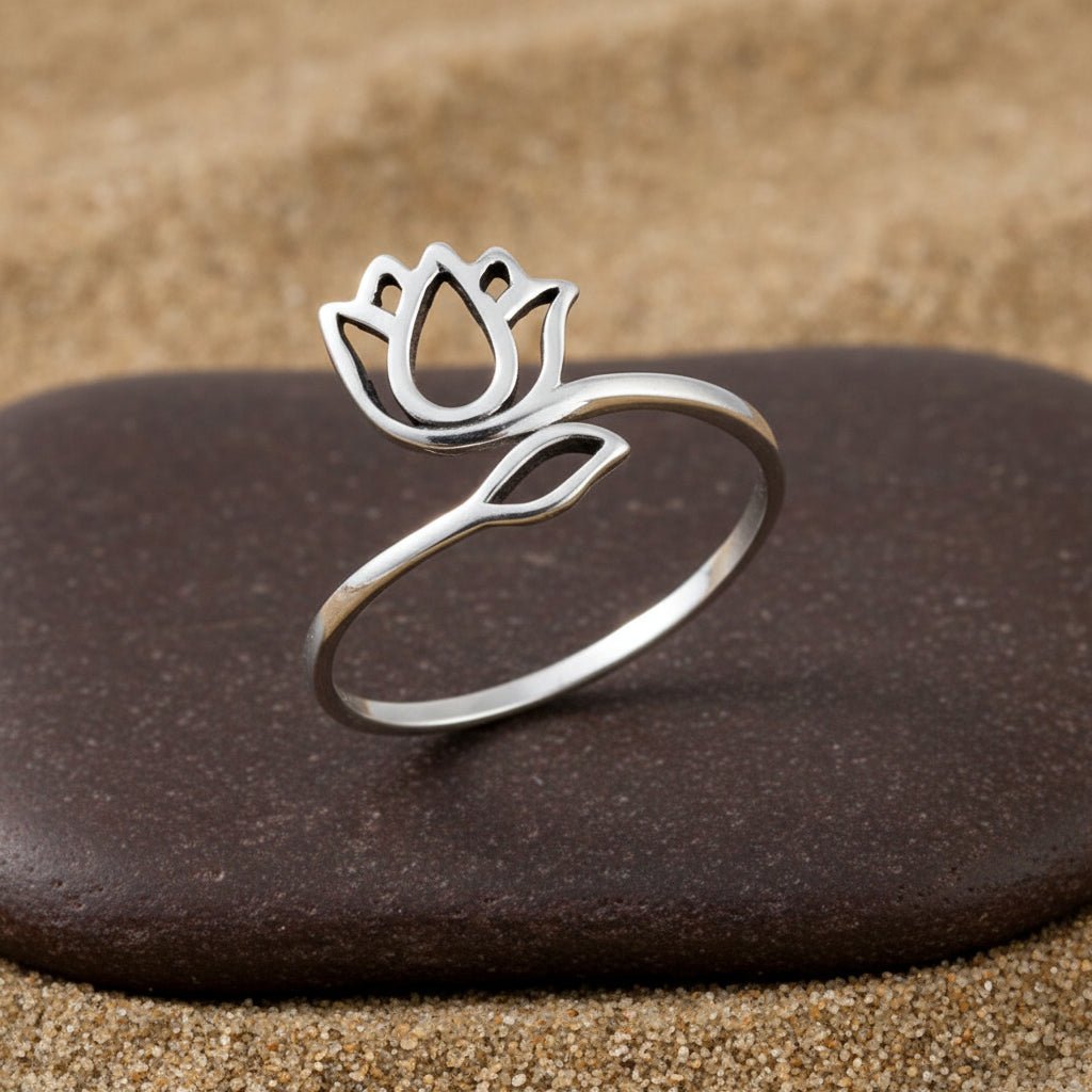 Sterling Silver Blooming Lotus Ring - Zirak Silver