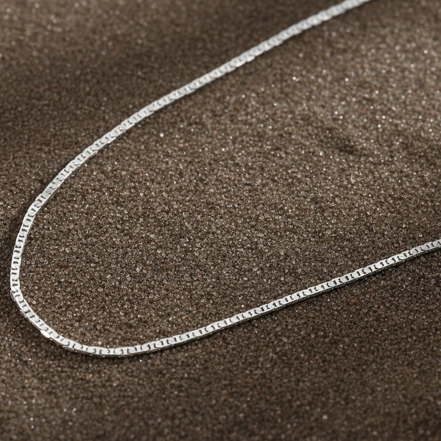 Sterling Silver Box Link Chain | 925 Silver Square Cut Necklace for Men & Women - Zirak Silver