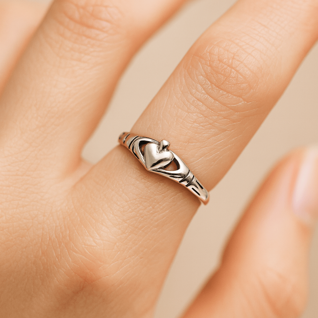 Sterling Silver Claddagh Ring – Irish Love Loyalty Friendship Band - Zirak Silver