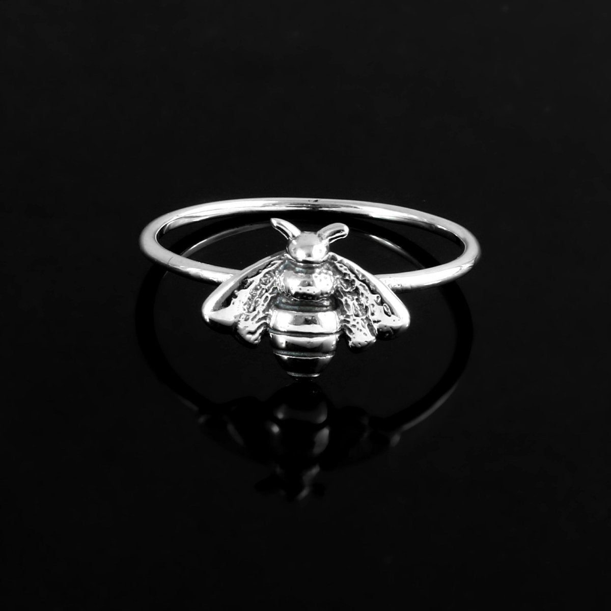 Sterling Silver Honey Bee Ring - Zirak Silver