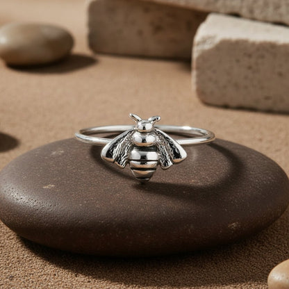 Sterling Silver Honey Bee Ring - Zirak Silver