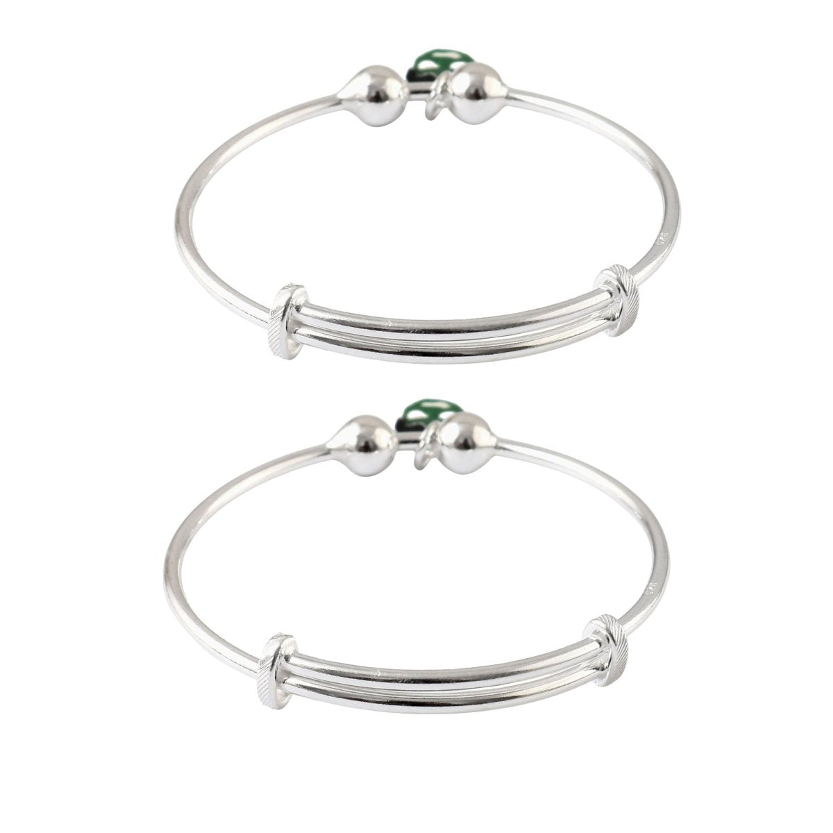 Sterling Silver Hulk Charm Bracelet Pair for Kids & Teens - Zirak Silver